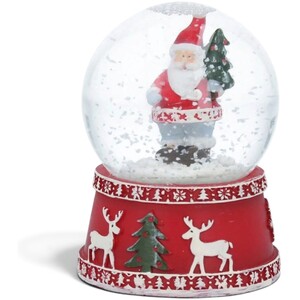 Santa Claus with Scandi Base Christmas Snow Globe