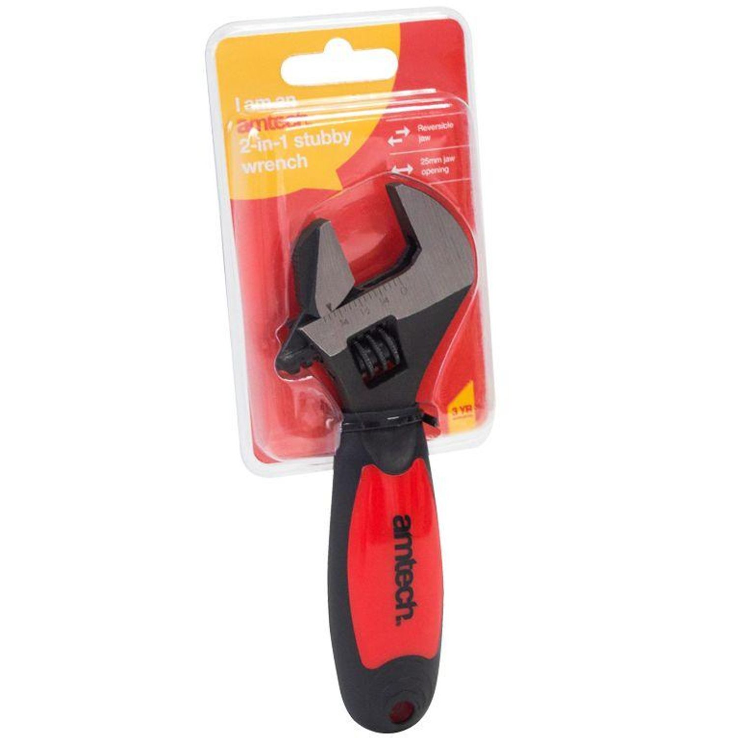 Amtech 2In1 Stubby Pipe / Adjustable Wrench - One Colour