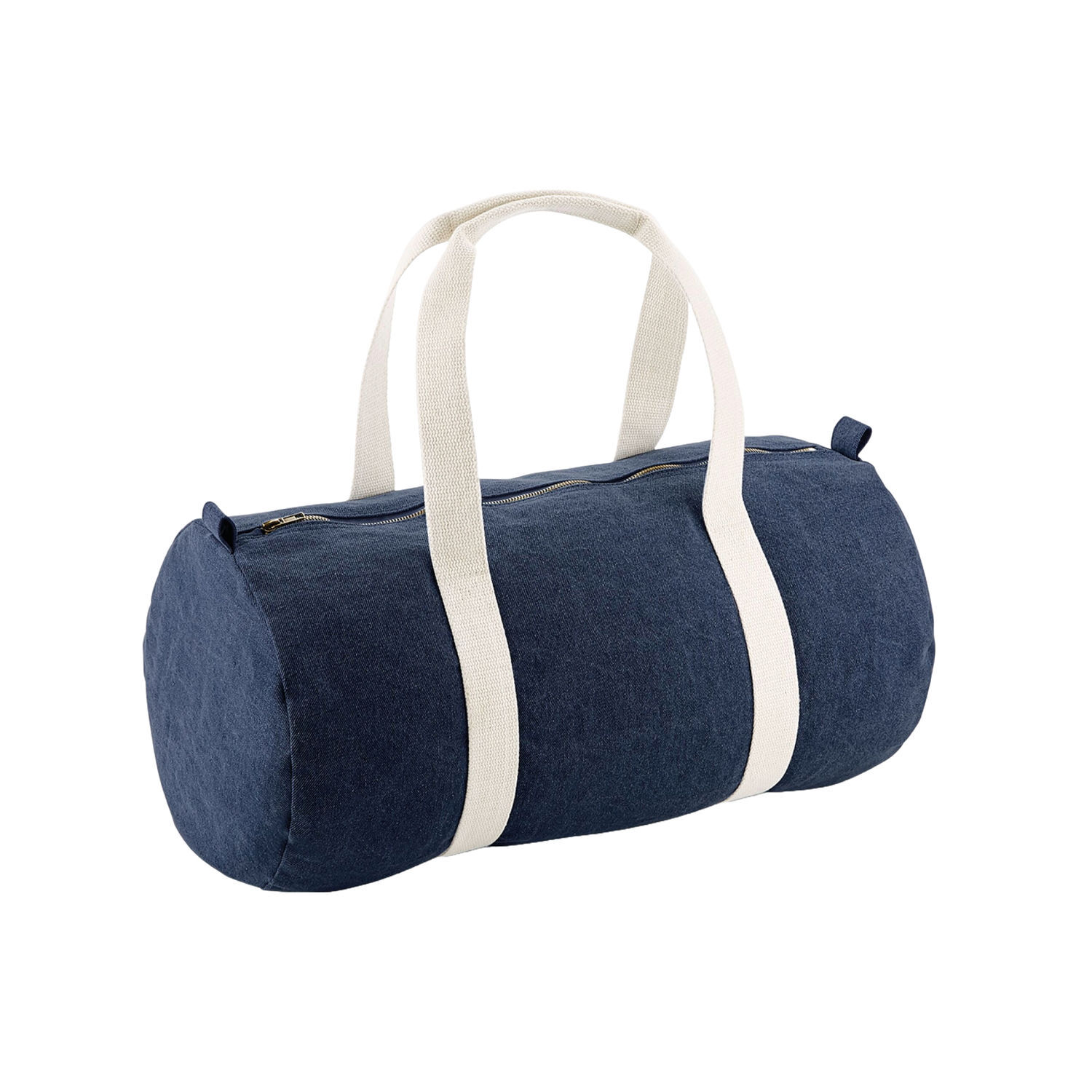 Bagbase Barrel Denim Duffle Bag A - Blue - Image 1