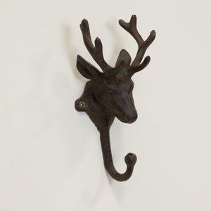 Charming Black Cast Iron Stag Hanger
