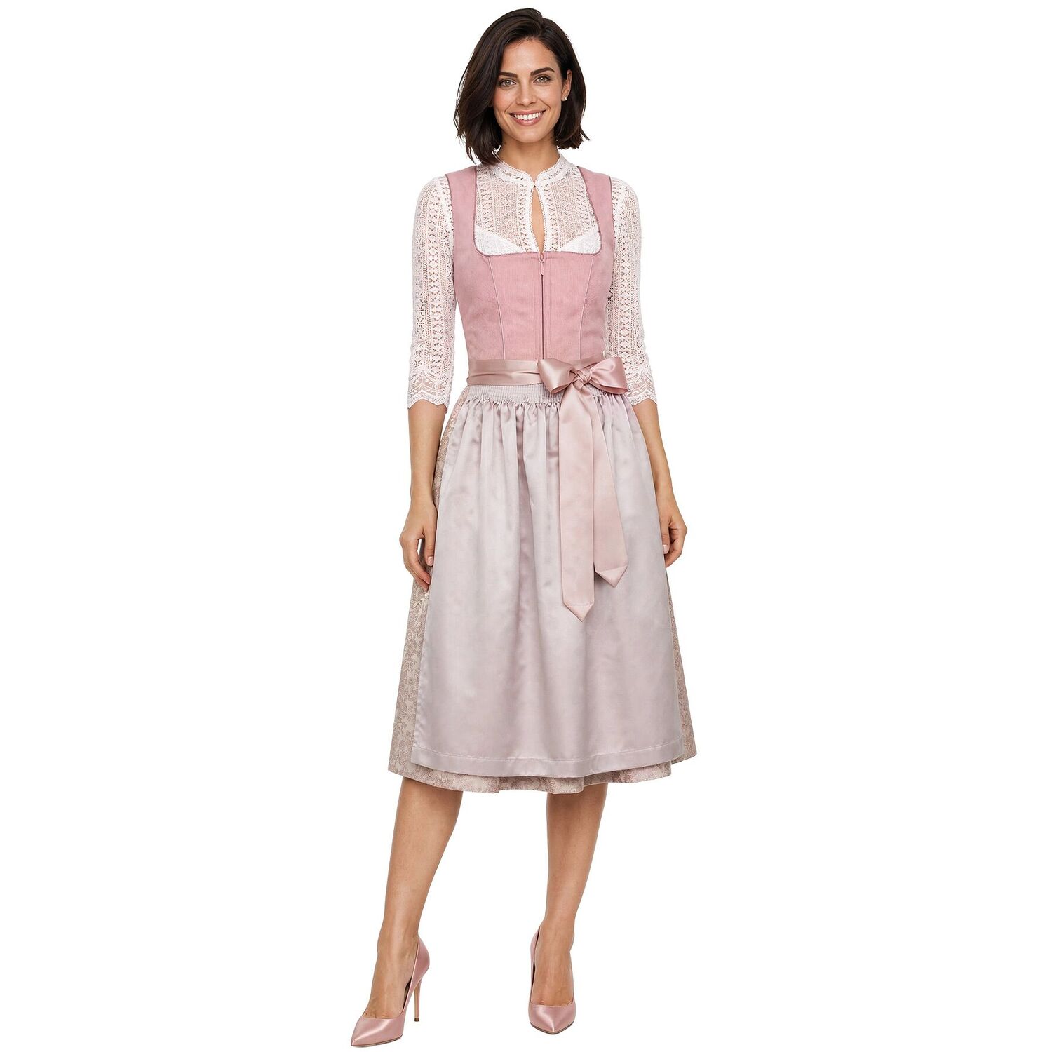 Tectake Women's Multicolor Oktoberfest Dirndl Linah With Laced Bodice | : Size 48 - Image 2