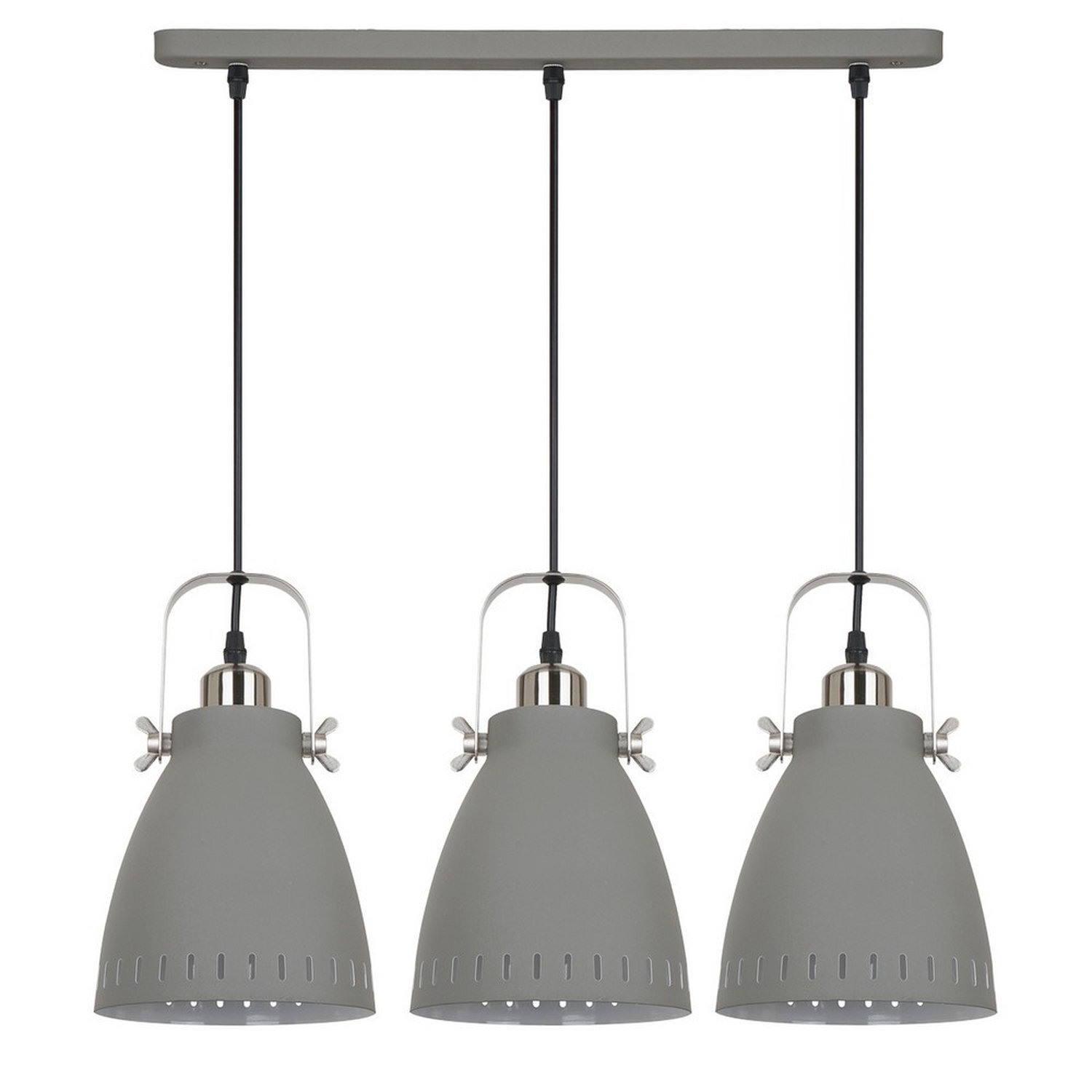 Italux Lighting Industrial Pendant Light Grey A - Grey
