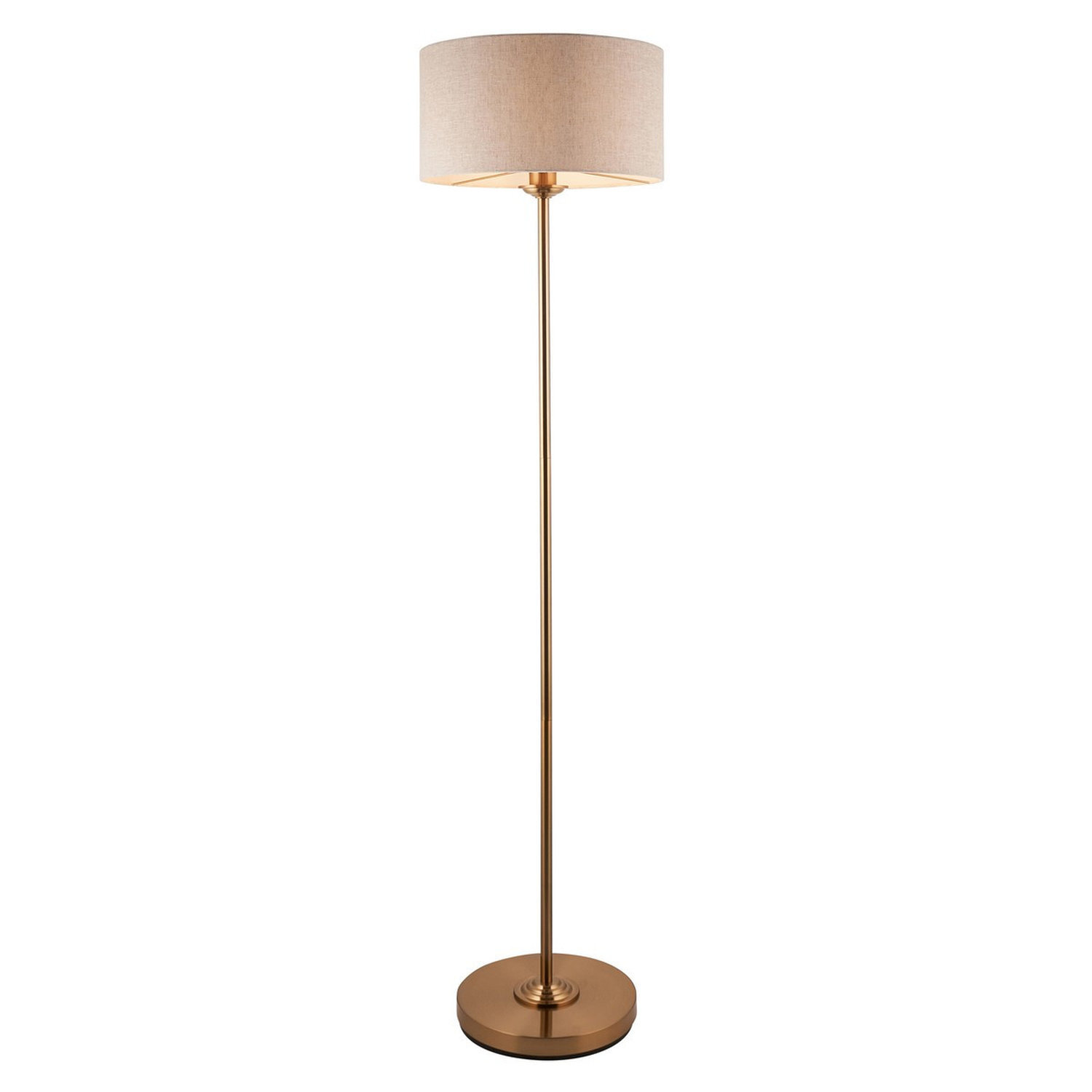 ENDON 113461 Highclere Floor Light, Vintage Brass, Natural - Image 5