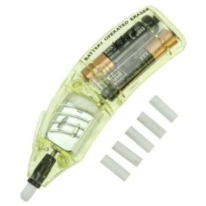 Battery Operated Eraser Pen with 30 Refills - Blue
