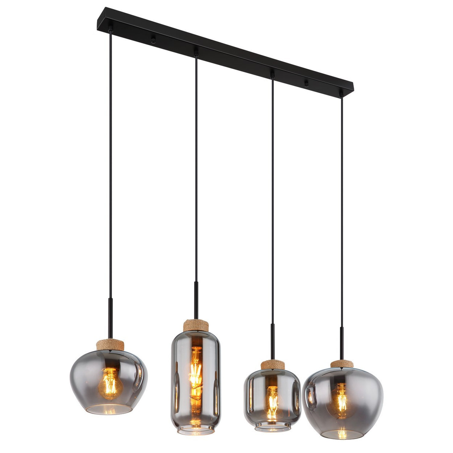 Globo Lighting Matt Pendant Light Black