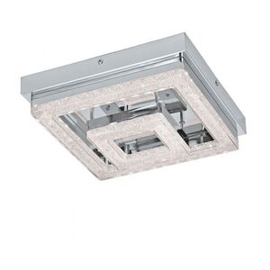 Grey / 26cm Eglo Fradelo Ceiling Light Square Chrome And Crystal shot 1233519