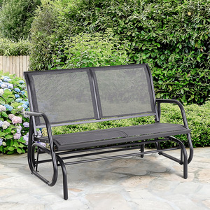 Grey Outsunny 2 Person Patio Glider Bench Swing Chair shot 1568934