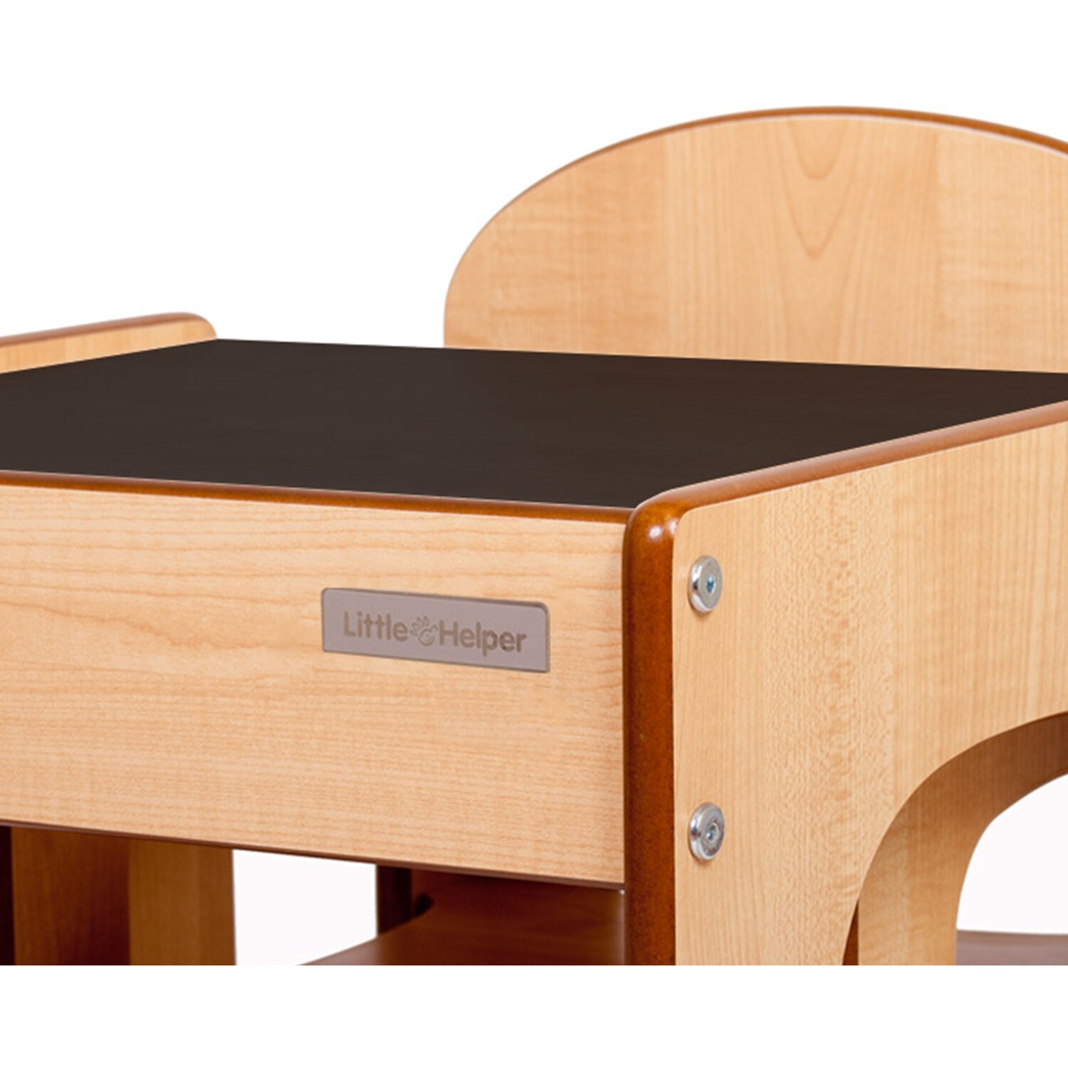 Little Helper Montessori Wood FunStation Duo Kids Table 2 Chairs - Chalky