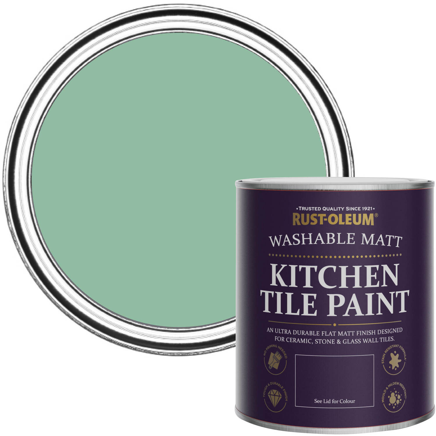 Rust-Oleum  Kitchen Tile Paint Matt - Wanderlust 750ml -  green