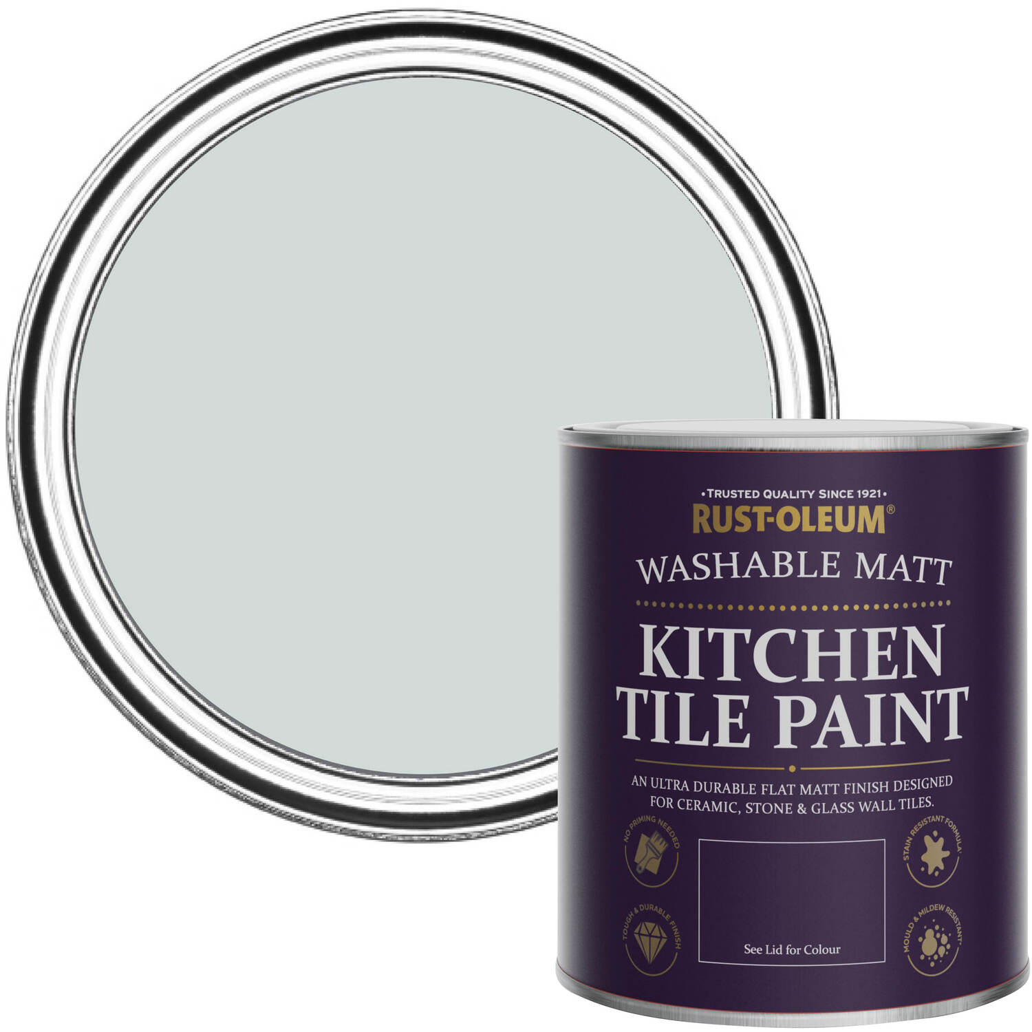 Rust-Oleum Kitchen Tile Paint Matt - Dove 750ml -  Grey
