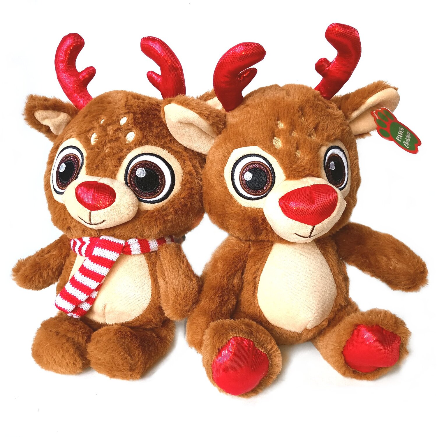 Image of Reindeer Soft Toy - Brown / Reindeer With Scarf