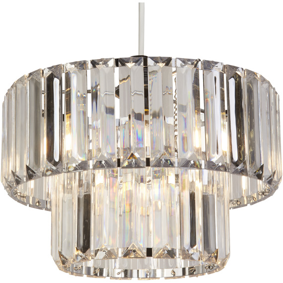 Chrome and Clear Non-Elec Shade