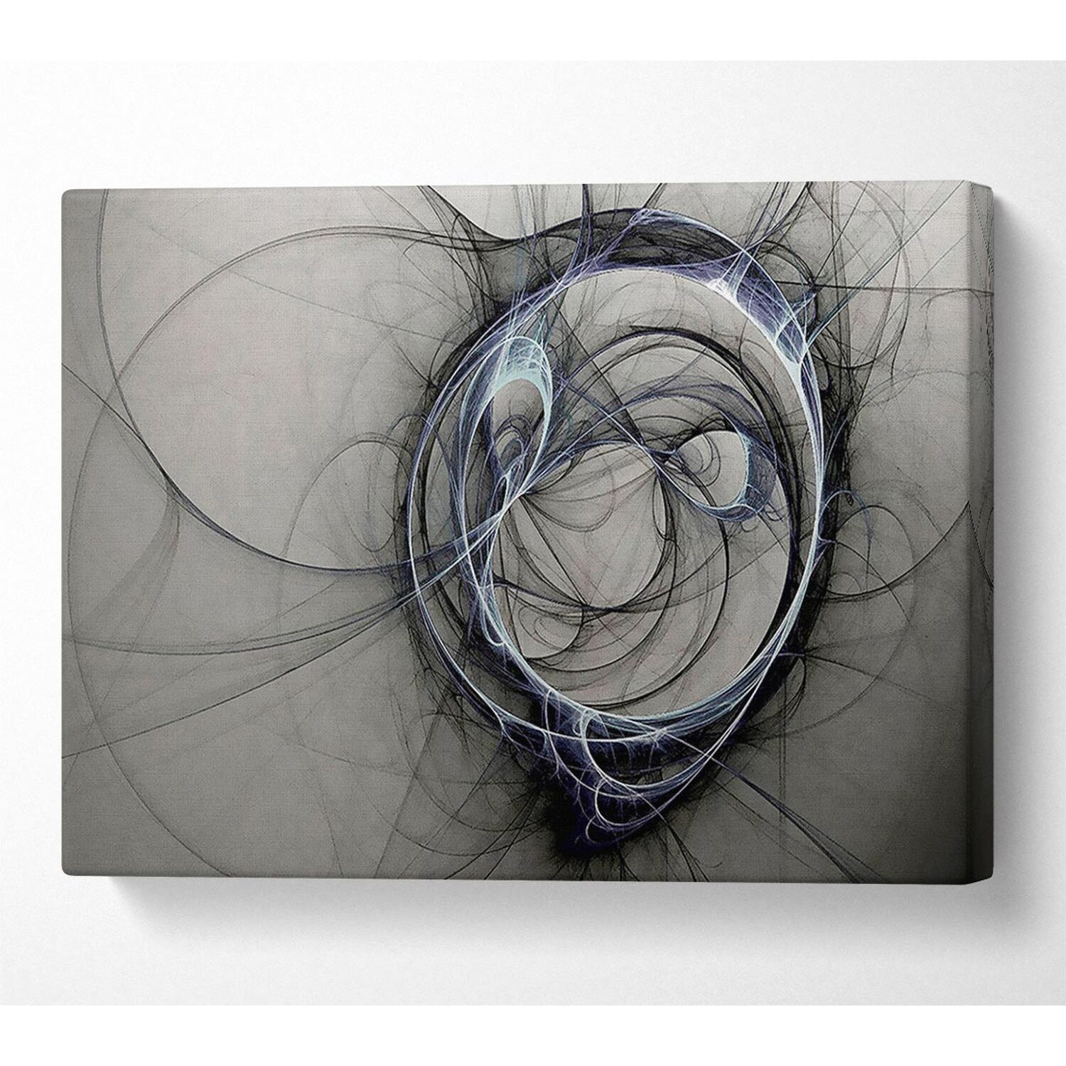Wallart-Direct - Grey Planet Twist Canvas Print Wall Art - Yellow / 101.6cm thumbnail