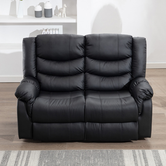 Seattle High Back Electric Bonded Leather Recliner 2 Seater Sofa