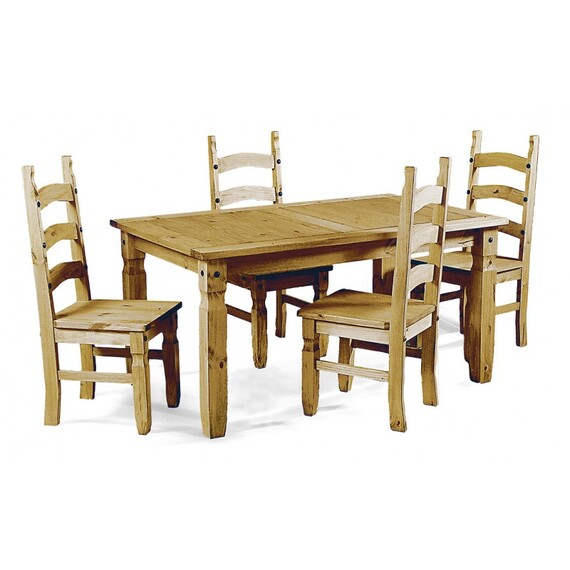 Corona 4ft Dining Table 4 Chairs Set 4'0