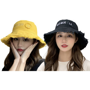 Summer Smiley Face Big Brim Bucket Hat