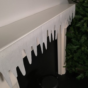 Decorative Glitter Christmas Icicle Fringe Wall Fireplace Decoration