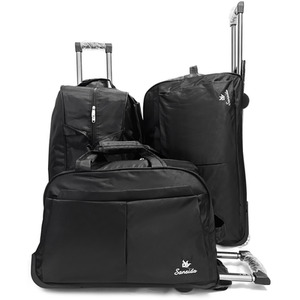 3-Piece Large Wheeled Duffle Bag Holdall Set
