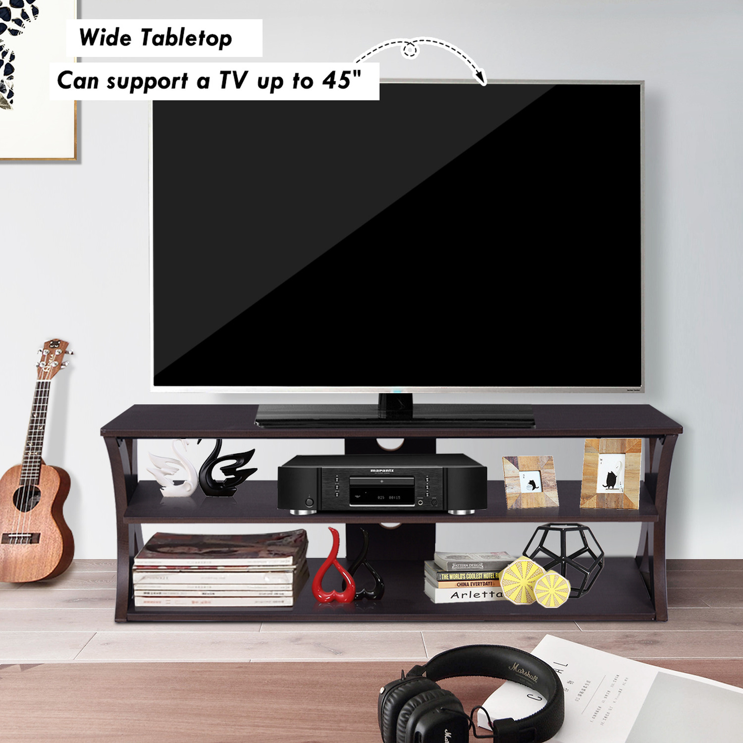 Media Console Table Tv Stand - Black