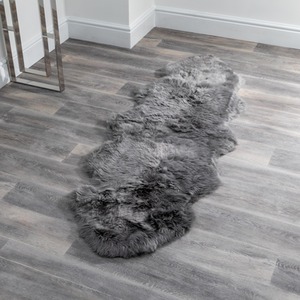Grey Genuine Double Sheepskin Rug shot 5581413