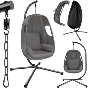 Hanging Egg Chair Anika - With Frame and Extra Thick Seat Cushion