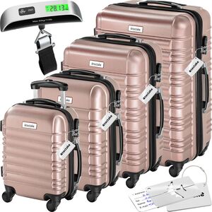 Suitcase Set Mila - 4 Hard-Shell Cases, Luggage Scales, Tags