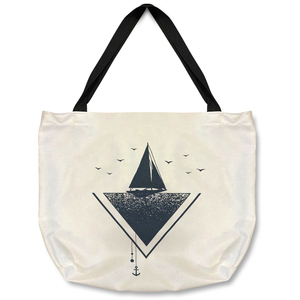 Sailboat At Sea Tote bag