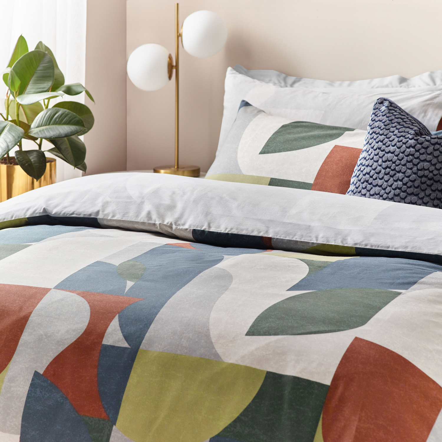 Siresa Geometric Duvet Cover Set - Multicolour King