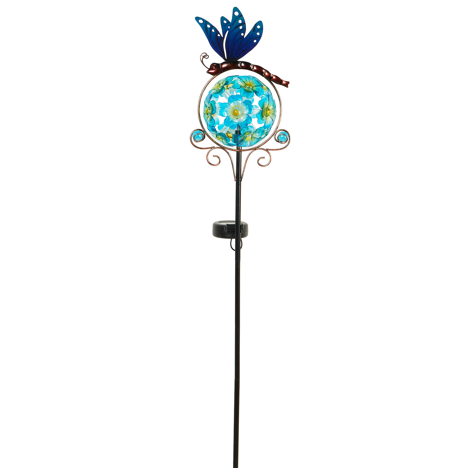 Image of Solar Flower Ball Stake Light
