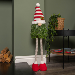 Christmas Tree Gonk with Striped Hat and Extendable Legs