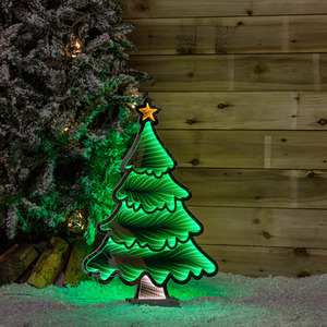 Infinity Standing Christmas Tree on Metal Base with LEDs