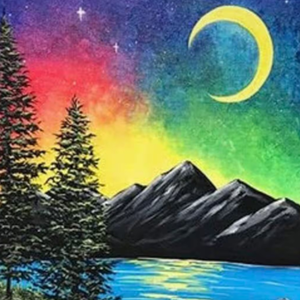 Moon and Mountains Diamond Painting Kit