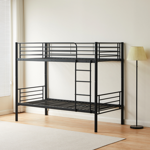 Bircham Heavy-Duty Metal Bunk Bed with Tubular Slat System