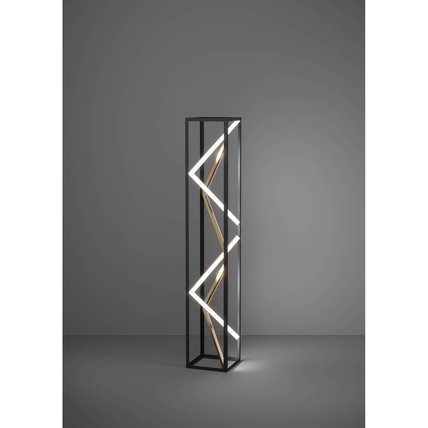 EGLO Penela Black and Gold Floor Lamp - Black, Gold