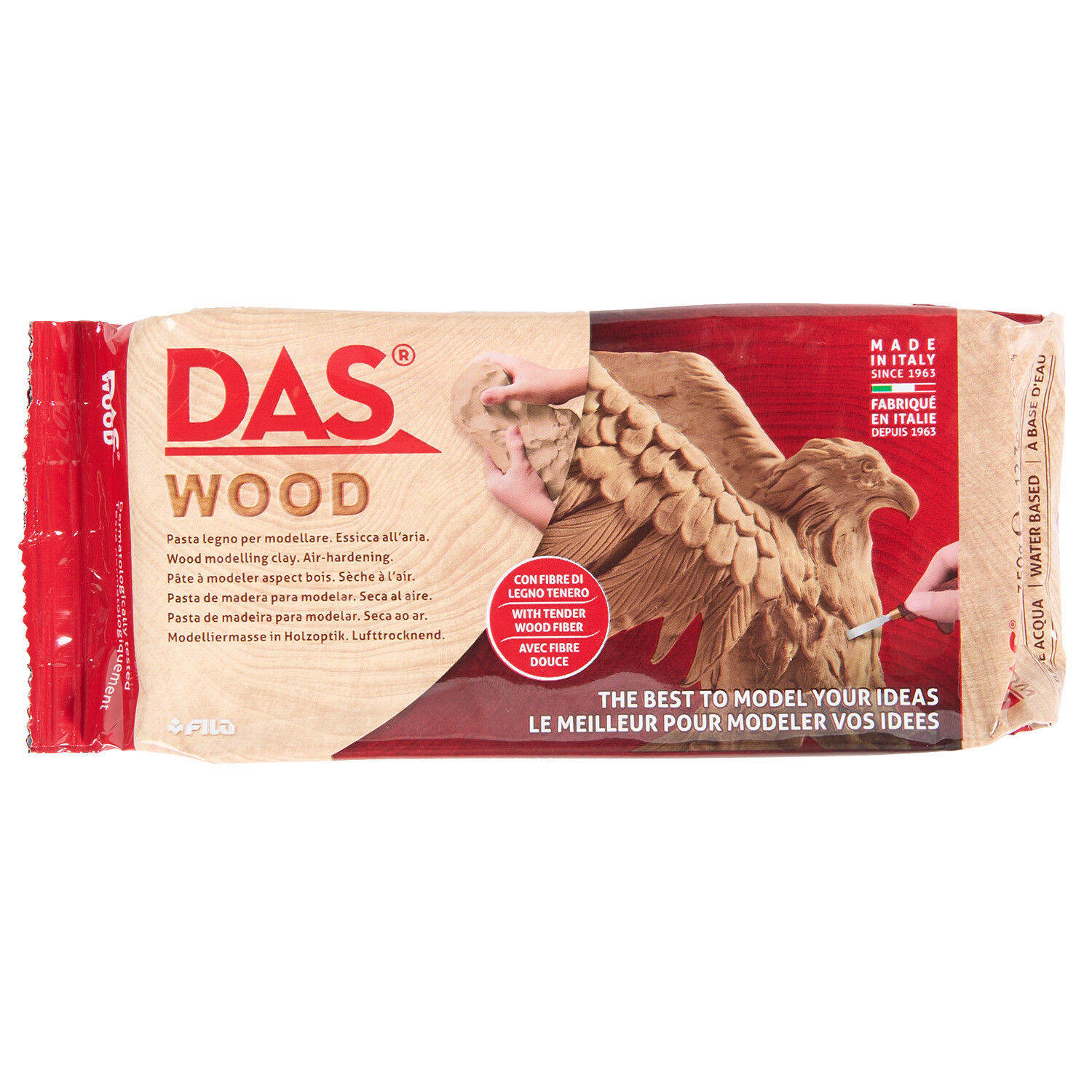 DAS Wood Modelling Clay 350g – Air Drying, ACMI Certified