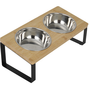 Anti-Slip Non-Tip Stainless Steel Bowls Cat Feeder