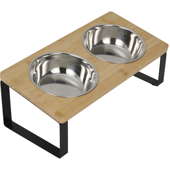 Anti-Slip Non-Tip Stainless Steel Bowls Cat Feeder