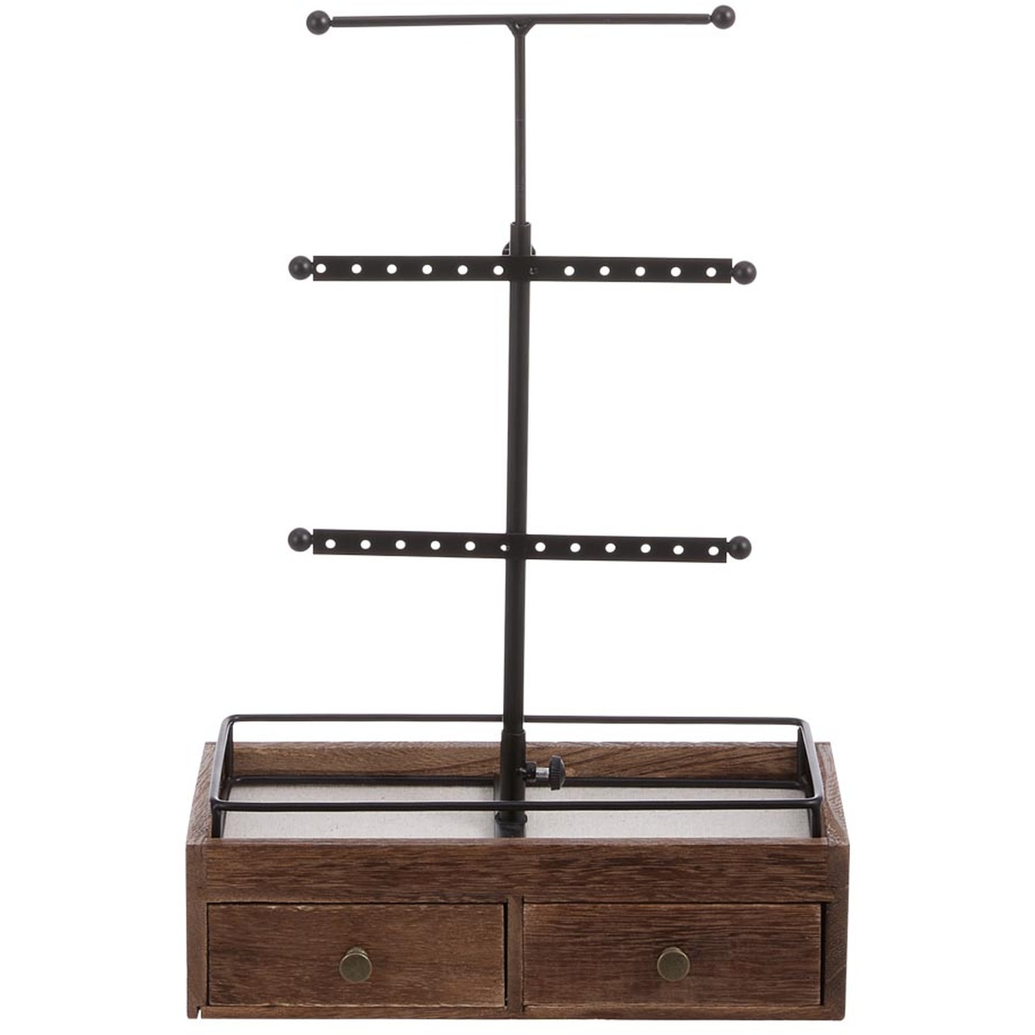 Jewellery Box Retractable Display Stand with Storage Drawers