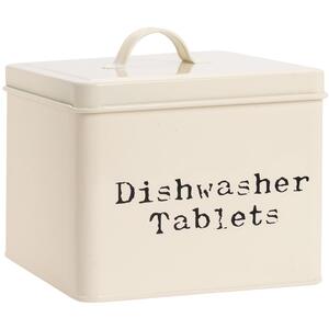 Vintage Metal Dishwasher Tablets Canister