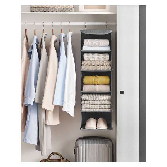 SONGMICS Hanging Wardrobe Storage Organiser