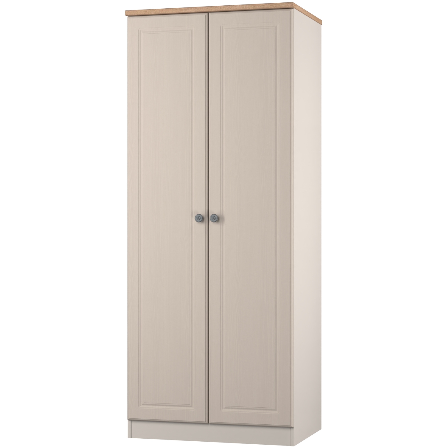 Norfolk Ready Assembled Plain Double Wardrobe - Kashmir Ash Bardolino Oak