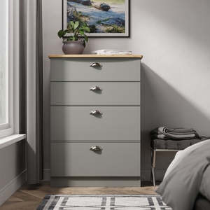 Victoria Ready Assembled 4 Drawer Deep Chest
