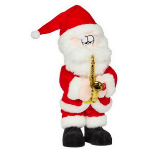 Animated Dancing Santa with Saxophone Decoration