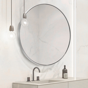 Bathroom Round Metal Framed Wall Mirror