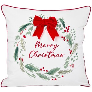 Christmas Wreath Square Cushion