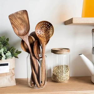 5 Piece Wooden Kitchen Utensils Set