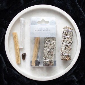 Negative Energy Cleansing Smudge Kit With Hematite