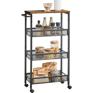 Space-Saving Kitchen Cart on Wheels