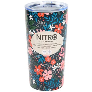 Nitro Stainless Steel Floral Travel Mug