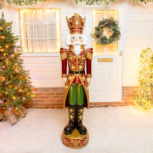 5.5ft Traditional Christmas Nutcracker King with LED Lights